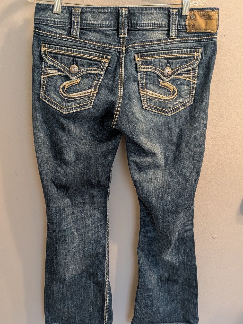 Silver Jeans Co Suki Surplus Mid Rise Bootcut Dark Wash Denim W32 L32